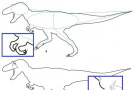 How to draw a dinosaur with a pencil for beginners